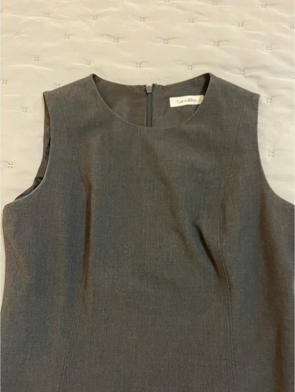 New Without Tags | Calvin Klein | Sz M | Gray Dress - Picture 4 of 8